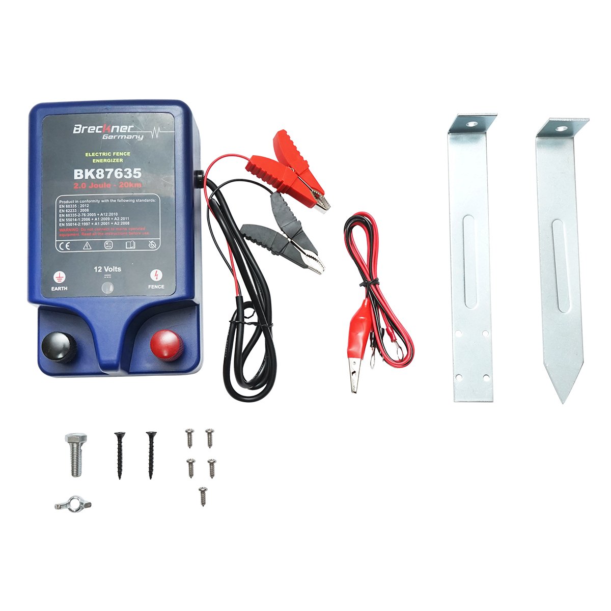 Generator impulsuri 12V max 2 Joule 20km cu impamantare pentru gard electric Breckner Germany